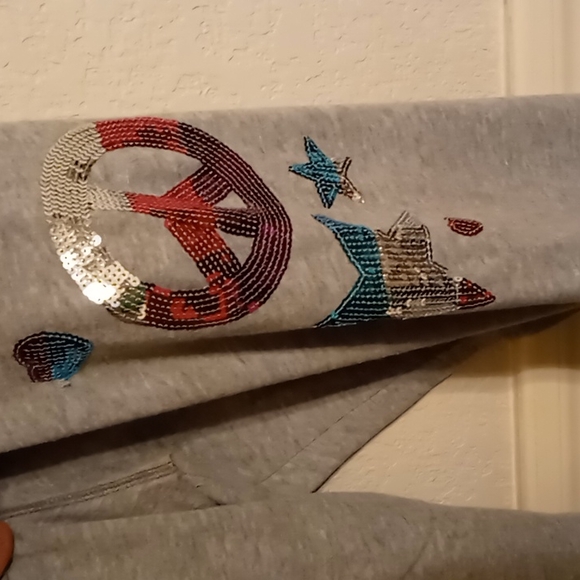 Victoria Secrets PINK Womens Grey w Silver Logo sz M - Picture 2 of 13